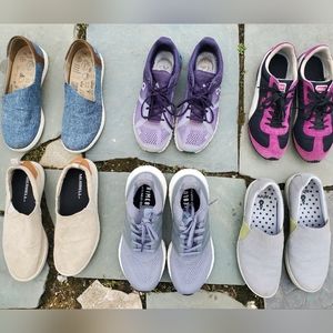 Bundle of 6 casual athletic shoes sized or fit like 7.5 (UK 38.5)